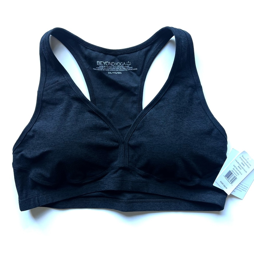 Beyond Yoga Lift Your Spirits Sports Bra Darkest Knight XXL